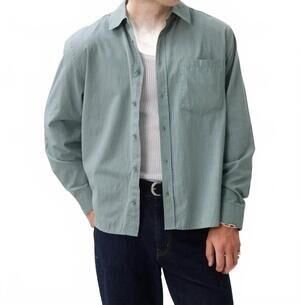 NEW PERCIVAL clancy striped long sleeve shirt in blue
